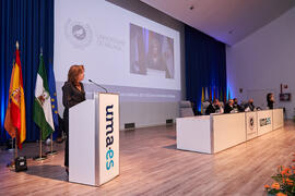 Intervención de Rosa María Ríos. Apertura del Curso Académico 2021/2022 de la Universidad de Málaga. Escuela Técnica Superior de Ingeniería Informática y Telecomunicaciones. Septiembre de 2021