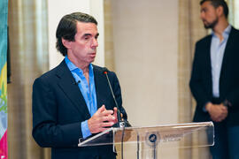 José María Aznar. Encuentro en los Cursos de Verano de la Universidad de Málaga. Edificio del Rectorado. Julio de 2018