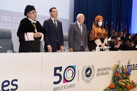 Mesa presidencial. Solemne Acto de Apertura del Curso Académico 2022/2023 de las Universidades Andaluzas. Escuela Técnica Superior de Ingeniería Informática y Telecomunicaciones. Septiembre de 2022
