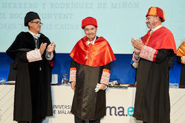 Investidura como Doctores "Honoris Causa" por la Universidad de Málaga de Miquel Roca i Junyent y Miguel Herrero y Rodríguez de Miñón. Paraninfo. Diciembre de 2024