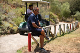 Entrenador del equipo de la Universidad de Málaga. Campeonato Europeo de Golf Universitario. Antequera. Junio de 2019