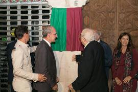 Inauguración de la placa conmemorativa de la Casa Natal de Eugenio Chicano. Málaga. Octubre de 2017