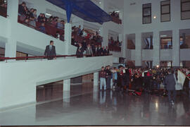 Inauguración de la Facultad de Psicología y la Biblioteca General por parte de la Infanta Elena. Campus de Teatinos, Málaga. Diciembre de 1993