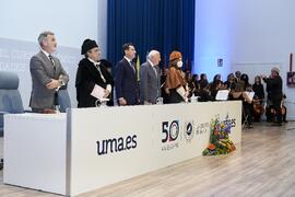 Mesa presidencial. Solemne Acto de Apertura del Curso Académico 2022/2023 de las Universidades Andaluzas. Escuela Técnica Superior de Ingeniería Informática y Telecomunicaciones. Septiembre de 2022