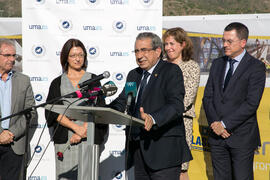 Intervención de José Ángel Narváez. Colocación de la primera piedra de la nueva Facultad de Psicología. Campus de Teatinos. Noviembre de 2017