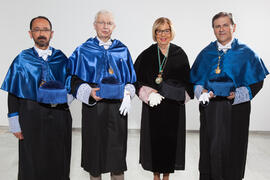 Retrato tras la investidura como Doctor "Honoris Causa" de Jean-Marie Lehn por la Facultad de Ciencias de la Universidad de Málaga. Edificio del Rectorado. Junio 2015