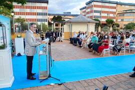 Discurso de Miguel Porras. Homenaje al personal jubilado o que cumple 25 años de servicio en la Universidad de Málaga. Jardín Botánico. Septiembre de 2021