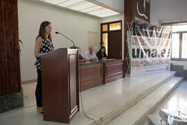 Intervención de Purificación Zayas. Graduación del alumnado del CIE de la Universidad de Málaga. Centro Internacional de Español. Septiembre de 2015