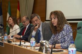 Macarena Parrado. I Premios del Aula de Economía y Deporte de la Universidad de Málaga. Edificio del Rectorado. Febrero de 2024