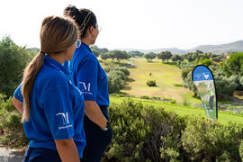 Voluntarias en el Campeonato Europeo de Golf Universitario en Antequera Golf. Antequera. Junio de 2019
