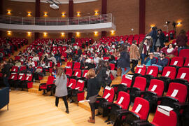 Momentos previos a la conferencia "Dialogando" con César Bona. Facultad de Derecho. Enero de 2017