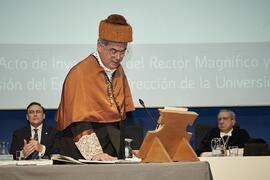 Toma de posesión de Salvador Merino Córdoba como nuevo Vicerrector de Infraestructuras y Sostenibilidad de la Universidad de Málaga. Paraninfo. Marzo de 2024