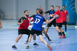 Partido Universidad de Montpellier - Universidad de Frankfurt. Categoría masculina. Campeonato Europeo Universitario de Balonmano. Antequera. Julio de 2017