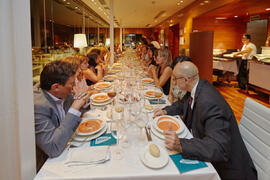 Cena homenaje al profesorado y PAS jubilado de la Facultad de Económicas. Hotel AC Málaga Palacio. Septiembre de 2014