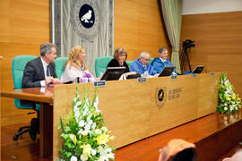 Investidura como Doctor "Honoris Causa" de Miguel Delibes de Castro por la Facultad de Ciencias de la Universidad de Málaga. Rectorado. Junio de 2014