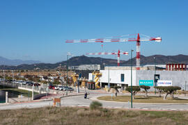 Obras del nuevo Pabellón de Gobierno. Campus de Teatinos. Diciembre de 2020