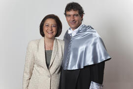 Retratos de D. José Antonio Domínguez Bandera como Doctor "Honoris Causa" por la Universidad de Málaga. Mayo de 2010
