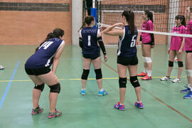 Partido femenino Universidad de Málaga - Universidad de A Coruña. Campeonato de España Universitario de Voleibol. Complejo Polideportivo Universitario. Abril de 2018