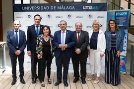 Autoridades. Conmemoración del 30 Aniversario de la Oficina de Transferencia de Resultados de Investigación de la Universidad de Málaga (OTRI). Edificio del Rectorado. Mayo de 2019