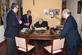Inauguración de la exposición "Eugenio Chicano. Cofrade" en el Museo de la Semana Santa de Málaga. Noviembre de 2011