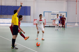 Partido Portugal contra Irán. 14º Campeonato del Mundo Universitario de Fútbol Sala 2014 (FUTSAL). Antequera. Julio de 2014