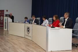Intervención de Abraham Cortés. Debate electoral entre los candidatos a Rector de la Universidad de Málaga. Escuela Técnica Superior de Ingeniería Informática y Telecomunicaciones. Noviembre de 2023