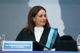 Lina Gálvez Muñoz. Apertura del Curso Académico 2018/2019 de la Universidad de Málaga. Complejo de Estudios Sociales y de Comercio. Septiembre de 2018