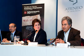 Antonio García Lizana, Teresa Dabán y Juan Antonio García Galindo. Ateneo de Málaga. Abril 2015
