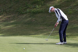 Jugador en un partido. Campeonato de España Universitario de Golf. Antequera. Abril de 2017