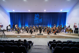 Ensayo general del concierto de Bandas Sonoras de la 31 edición de Fancine de la Universidad de Málaga. Auditorio de la Escuela Técnica de Ingeniería de Telecomunicaciones e Informática. Noviembre de 2021