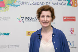 Retrato de Maripaz Sayago. Curso "El humor en las artes escénicas". Cursos de Verano de la Universidad de Málaga. Marbella. Julio de 2018