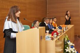 Discurso de Sara Robles. Investidura como "Doctores Honoris Causa" de Antonio García Berrio y Pilar Palomo Vázquez por la Facultad de Filosofía y Letras de la Universidad de Málaga. Edificio del Rectorado. Junio de 2024