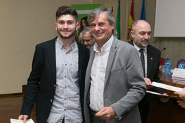 Entrega de premios de la X Olimpiada de Economía. XI Jornadas Andaluzas de Enseñanza de Economía. Facultad de Ciencias Económicas y Empresariales. Febrero de 2018