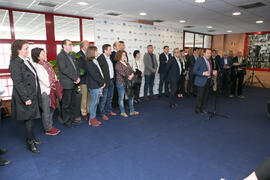 José Luis Ruiz Espejo en la inauguración de las Jornadas de Puertas Abiertas de la Universidad de Málaga. Complejo Polideportivo Universitario. Marzo de 2017