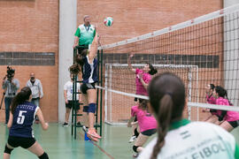 Partido femenino Universidad de Málaga - Universidad de A Coruña. Campeonato de España Universitario de Voleibol. Complejo Polideportivo Universitario. Abril de 2018