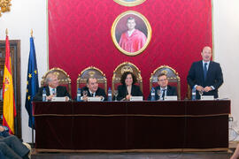 Mesa presidencial. Homenaje a Matías Cortés. Facultad de Derecho de la Universidad de Granada. Mayo de 2018