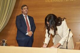 Toma de posesión de María Adela Checa Caruana como nueva Directora de Relaciones Institucionales de la Universidad de Málaga. Edificio del Rectorado. Abril de 2024