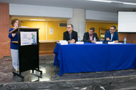 Intervención de Inés María Guzmán. Homenaje a Pablo García Baena y Antonio Garrido. Biblioteca General. Octubre de 2018