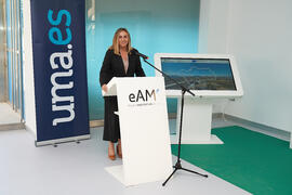 Intervención de Marifrán Carazo. Inauguración de la exposición itinerante sobre el plan "Vive tu ciudad". Escuela Técnica Superior de Arquitectura de la Universidad de Málaga. Octubre de 2021