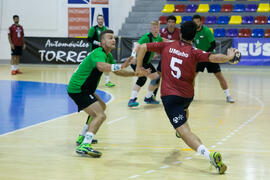Partido Universidad de Rzeszow - Universidad del Miño. Categoría masculina. Campeonato Europeo Universitario de Balonmano. Antequera. Julio de 2017