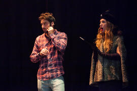 Ensayos para la Gala Inaugural de la XXIV edición de Fancine de la Universidad de Málaga. Teatro Cervantes. Noviembre de 2014
