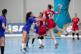 Partido Universidad de Akdeniz - Universidad  de Aveiro. Categoría femenina. Campeonato Europeo Universitario de Balonmano. Antequera. Julio de 2017