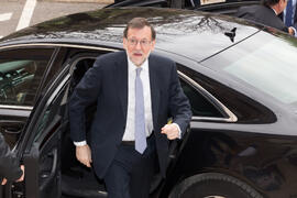 Llegada de Mariano Rajoy. XXV Cumbre Hispano-Francesa. Edificio del Rectorado. Febrero de 2017