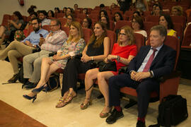 Asistentes a la clausura del curso "La integración social, reto actual de los Servicios Sociales". Cursos de Verano de la Universidad de Málaga. Vélez Málaga. Julio de 2018