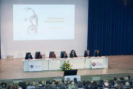Mesa presidencial. Homenaje en recuerdo del profesor José María Troya. Salón de Actos de la Escuela Técnica Superior de Ingeniería Informática. Octubre de 2016