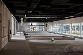Obras en el interior del nuevo Pabellón de Gobierno. Campus de Teatinos. Abril de 2021