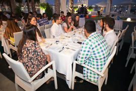 Cena de gala en el restaurante El Palmeral. Olimpiada Española de Economía, Fase Nacional. Puerto de Málaga Muelle 2 El Palmeral de las Sorpresas. Junio de 2015