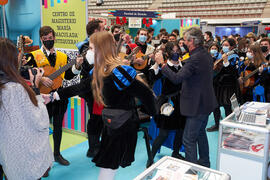 José Francisco Murillo visita la Jornada de Puertas Abiertas de la Universidad de Málaga. Complejo Polideportivo Universitario. Marzo de 2022