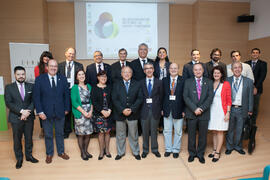 Foto de grupo tras el XVI Encuentro de rectores del Grupo Tordesillas. Edificio The Green Ray. Octubre de 2015