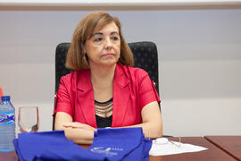 Isabel Morales en la clausura de la XIX edición del Curso Aula de Mayores de la Universidad de Málaga. Paraninfo. Junio de 2014
